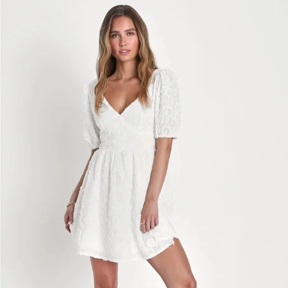 Lulus Adorable Arrival White Backless Floral Applique
Mini Dress Small - Picture 3 of 10